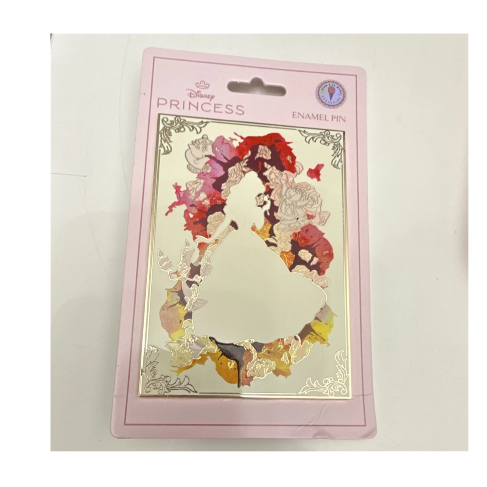 Disney Princess Watercolor Portrait Beauty&The Beast Belle Jumbo Collectible Pin