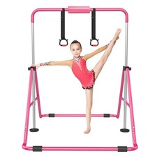Gymnastic Bars for with Adjustable Height, Folding Gymnastic Training Kip Bar...