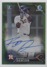 2016 Bowman Draft Chrome Pick Green Refractor 65/99 Ronnie Dawson Auto f0v