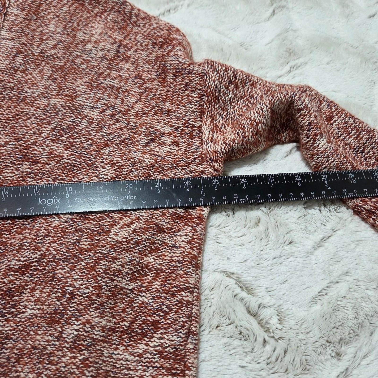 Universal thread marled yarn open front knit card… - image 7