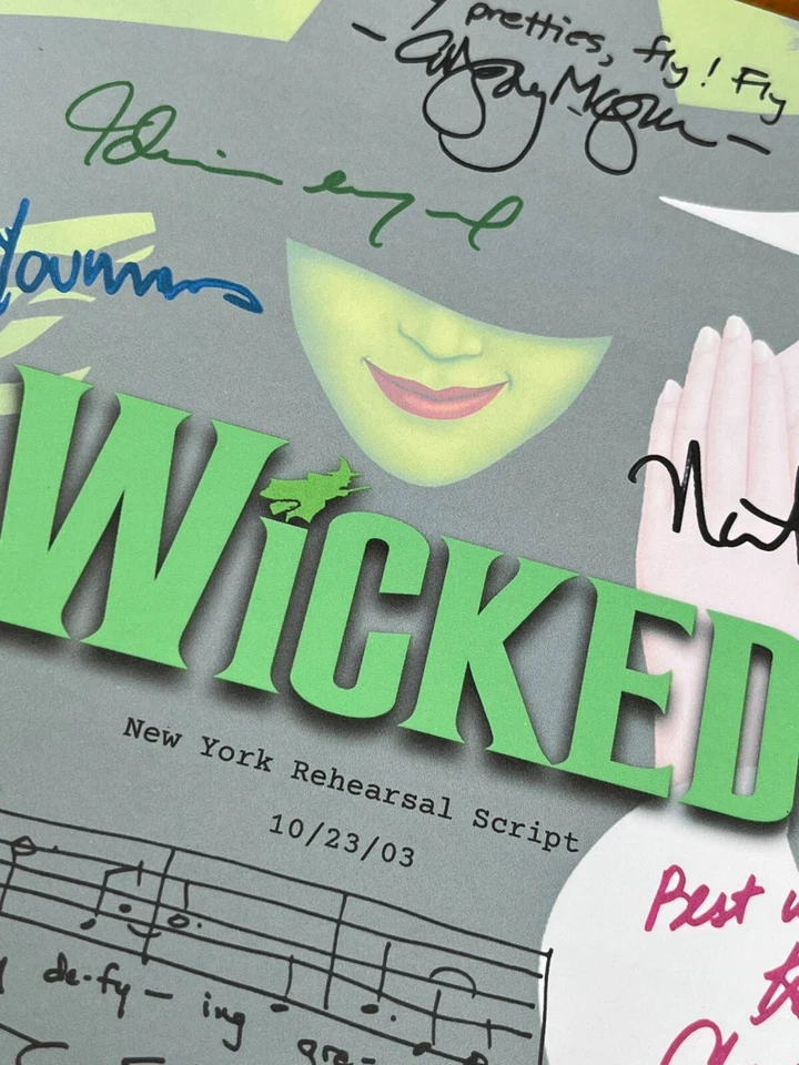 Wicked Script Signed- Autograph Reprints- 123 Pages- Wicked Broadway Musical - Image 2 of 4