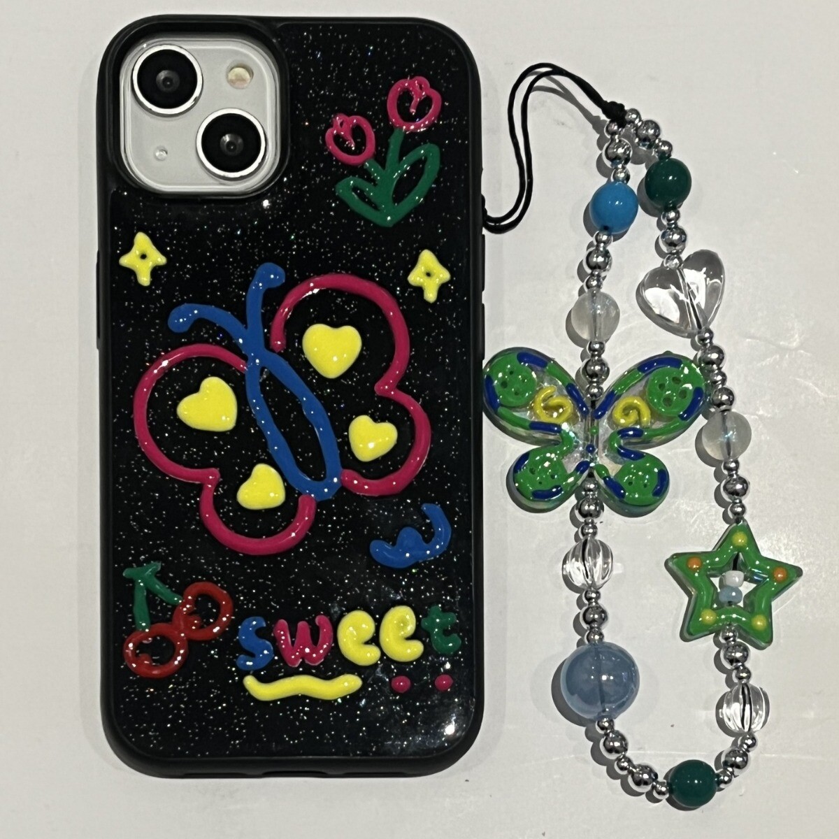 Cober Funda Para iPhone 15 14 13 Pro Max cover Pintura Maripo cáscara protectora