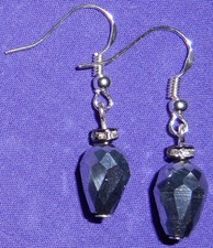 SILVER CRYSTAL CHRISTMAS LIGHT EARRINGS, Small - with Sterling Silver Ear Wires