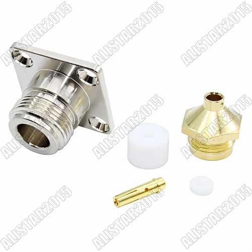 1x RG402 Cable N Female Jack Flange 4 Hole Solder RF Connector Semi-rigid 0.141" - Picture 6 of 6