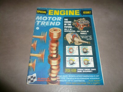 1966 February Motor Trend Magazine - Special Engine Issue - Vintage