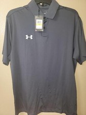 30321 Mens UA Under Armour Polo Golf Shirt 1351322 008 Gray 55.00