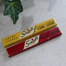 Vintage 2 SCRIPTO Extra Strong Long Leads ~ Wood Holder E630 w/5 & E430 w/4