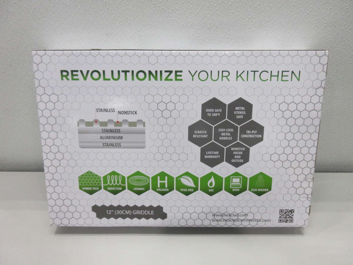 HexClad Commercial 12" Hybrid Griddle Pan eBay