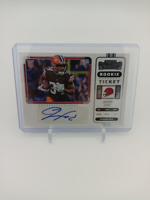 2022 Panini Contenders Football Jerome Ford Rookie Ticket AUTO Variation #225