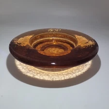 Fire And Light Recycled Glass Footed Candle Holder Wine Bottle Coaster Copper