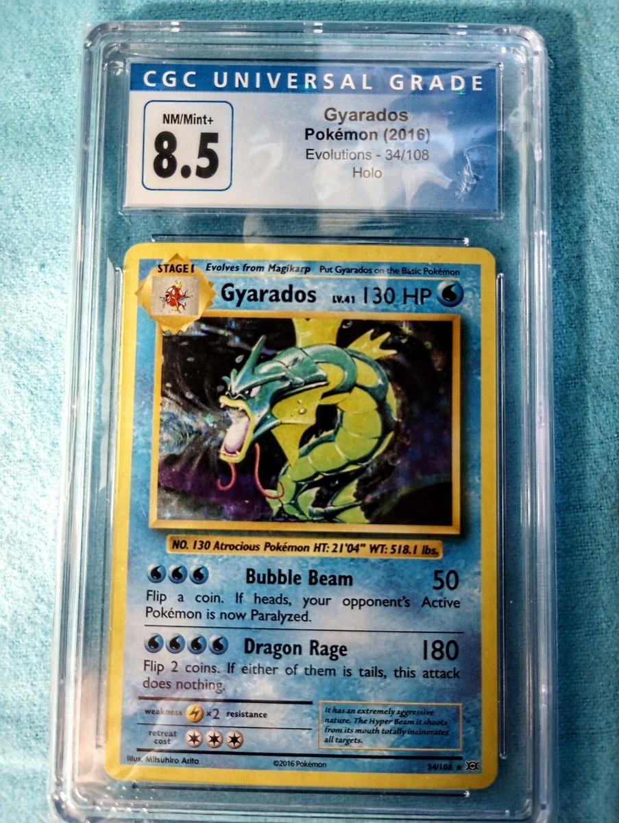 Gyarados Pokemon (2016) 34/108 Evolutions Holo, graded 8.5 | eBay
