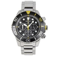 SEIKO ProspeX SSC613P1 Solar Sea Watch Chronograph Steel Diver 200m V175 Yellow