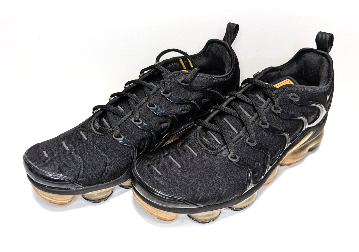Nike Air VaporMax Plus Black Metallic Gold CW7299-001 Men's Nike Air VaporMax Plus Black Metallic Gold CW7299-001 Men's