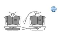 Bremsbelagsatz, Scheibenbremse Meyle 0252355417/W FüR Vw