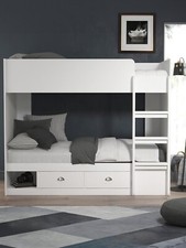 Atlanta Storage Bunk Bed White Space-Saving Kids Bedroom Stylish Solution
