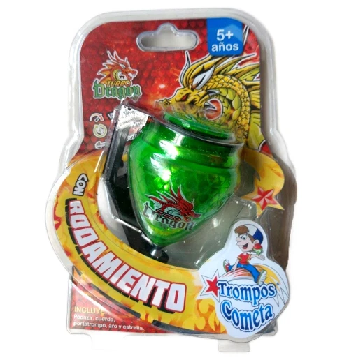 mexican COMETA TROMPO SPIN TOP PEONZA TURBO DRAGON BALL BEARING STEEL TIP  MOC !!