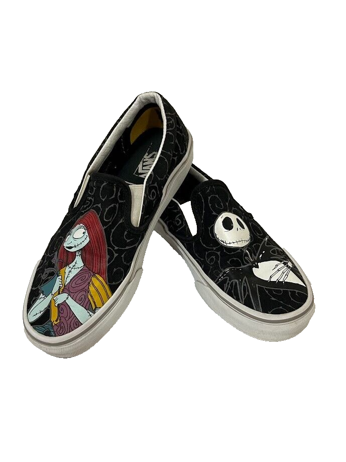 Vans Nightmare Before Christmas Disney Slip On Loafers Size 6-image