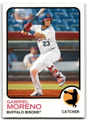 2022 TOPPS HERITAGE MINOR LEAGUE GABRIEL MORENO BUFFALO BISONS #190
