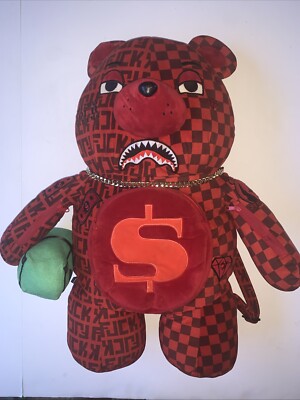 VENI VIDI VICI Teddy Bear Backpack LTD Unisex Eddy Bear Red SprayGround READ!