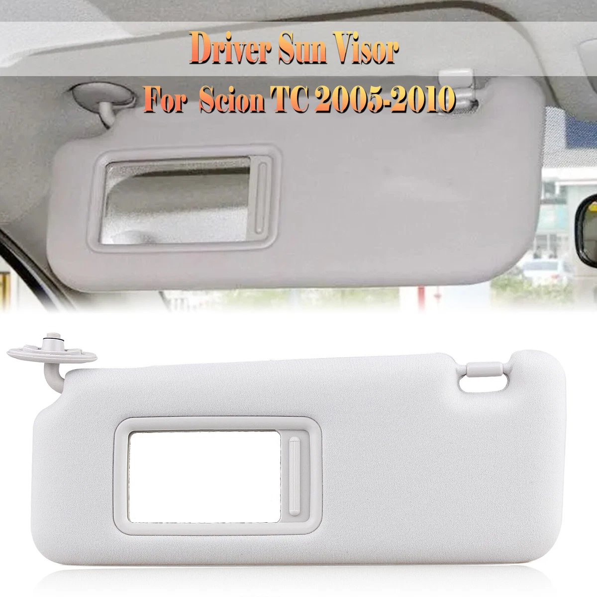 Gray Sunvisor Shade For Scion TC 2005 2010 7432021210B2 Left
