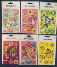 Variety of 6 Pipstickers Scratch N Sniff Sticker Packs by Pipsticks