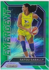 2021 PANINI PRIZM WNBA SATOU SABALLY GREEN PRIZM EMERGENT #1 DALLAS WINGS