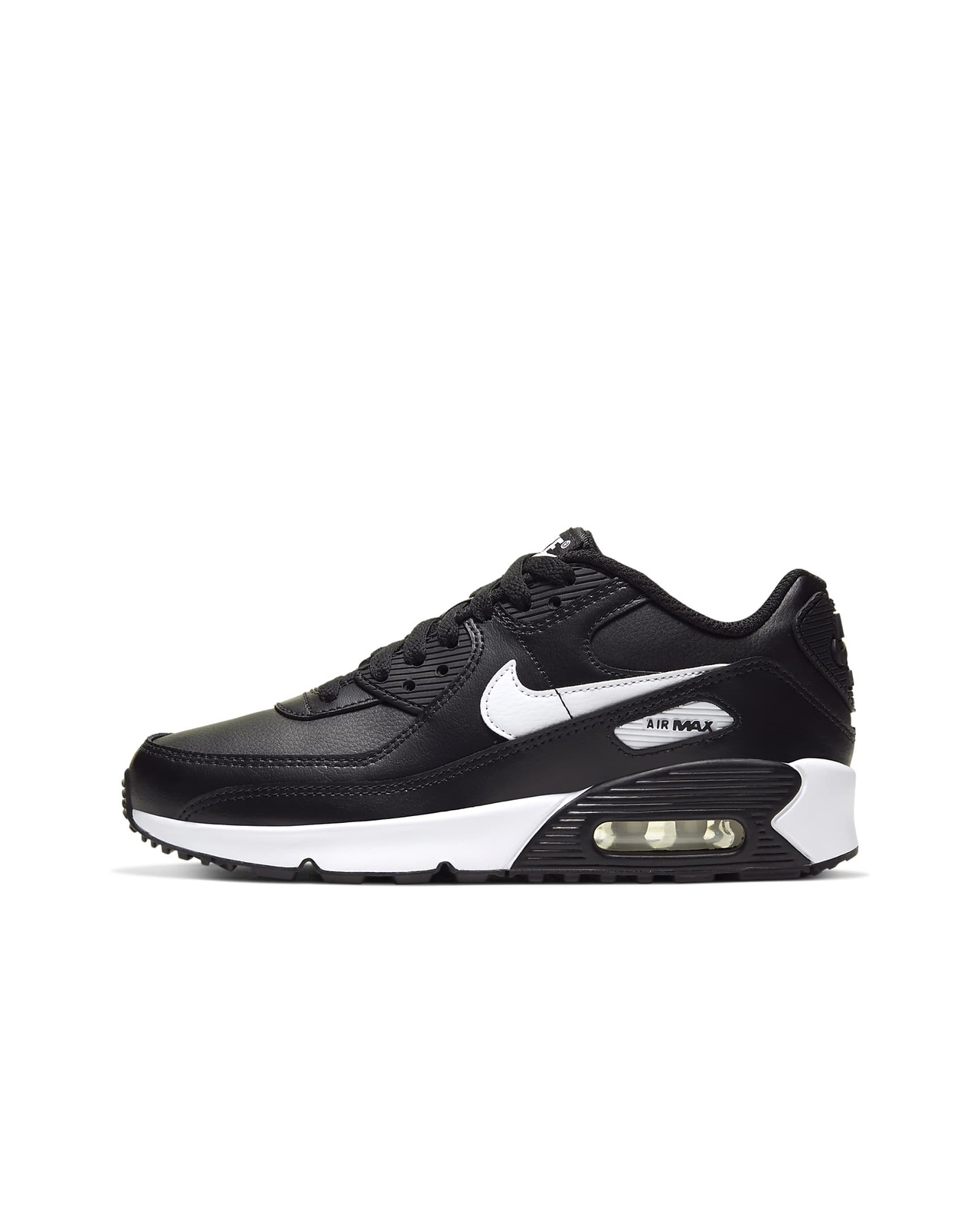 Кроссовки для больших детей Nike Air Max 90 LTR Черные/бело-черные (CD6864 010) - 7