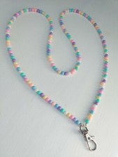 Handmade Beaded Pastel Lanyard