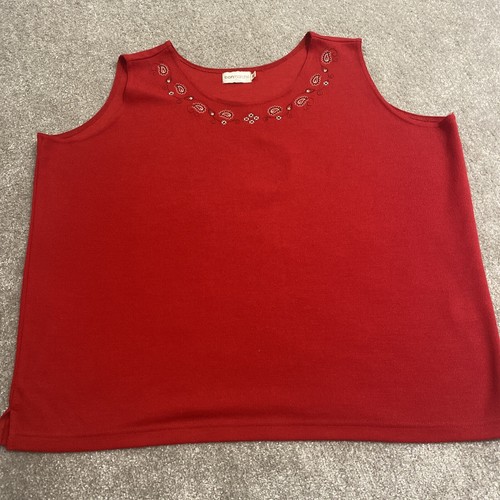 Bonmarche Ladies red sleeveless tunic vest size XL eBay