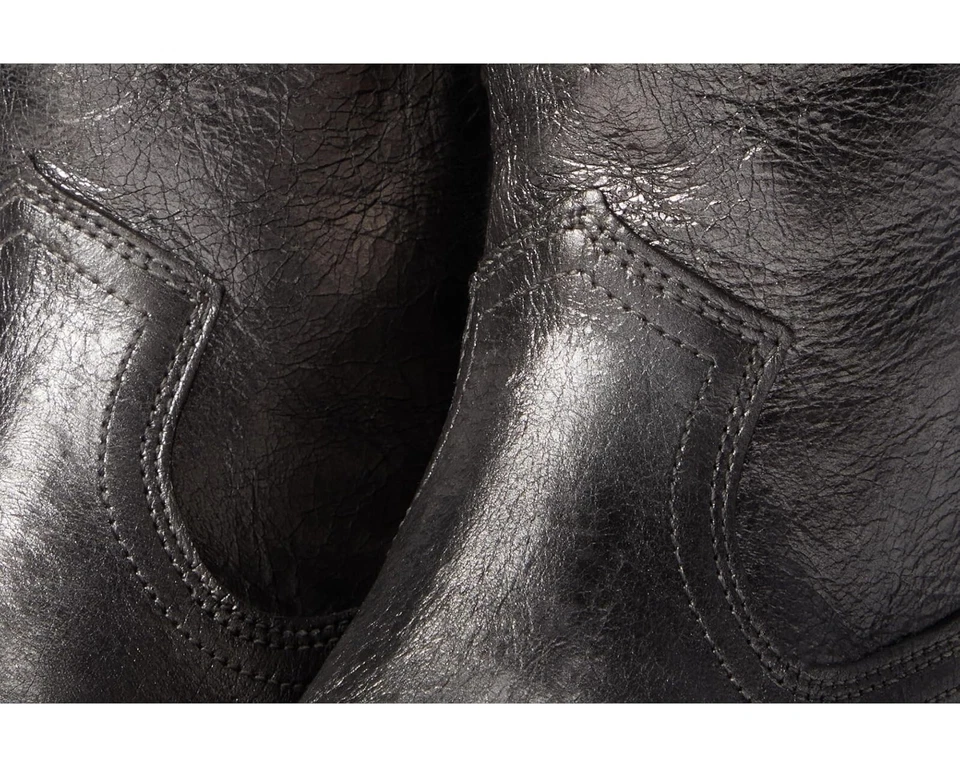 Frye Z1883* Bota Occidental Corta Billy Cuero Peltre Oscuro Mujer Talla 10 B Foto 2 de 4