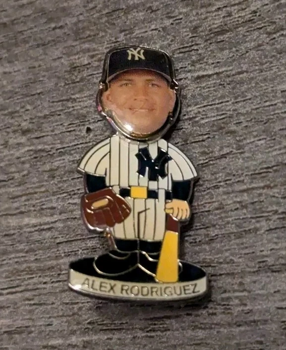 ⚾ Rare Alex Rodriguez New York Yanks MLB Baseball Team Vintage Bobblehead Pin - Image 2 of 4