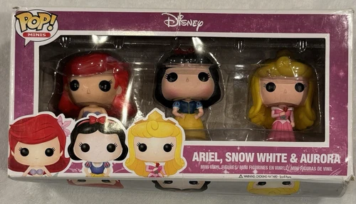 Funko Pop Minis Disney - Ariel, Snow White & Aurora 3 Pack Rare 2013 - Box Dmg
