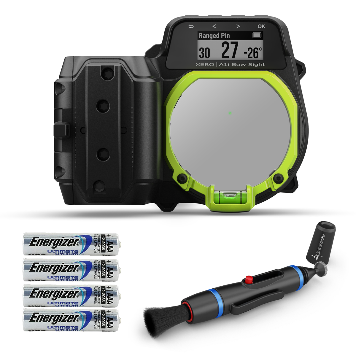 Garmin Xero A1i Bow Sight 本体 Garmin Xero A1i Bow Sight Left-Handed w/ Lens Cleaning Pen and