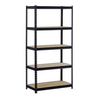 5 Shelf Heavy Duty Metal Muscle Rack Shelving Storage 48''W x 24''D x 72''H Garage