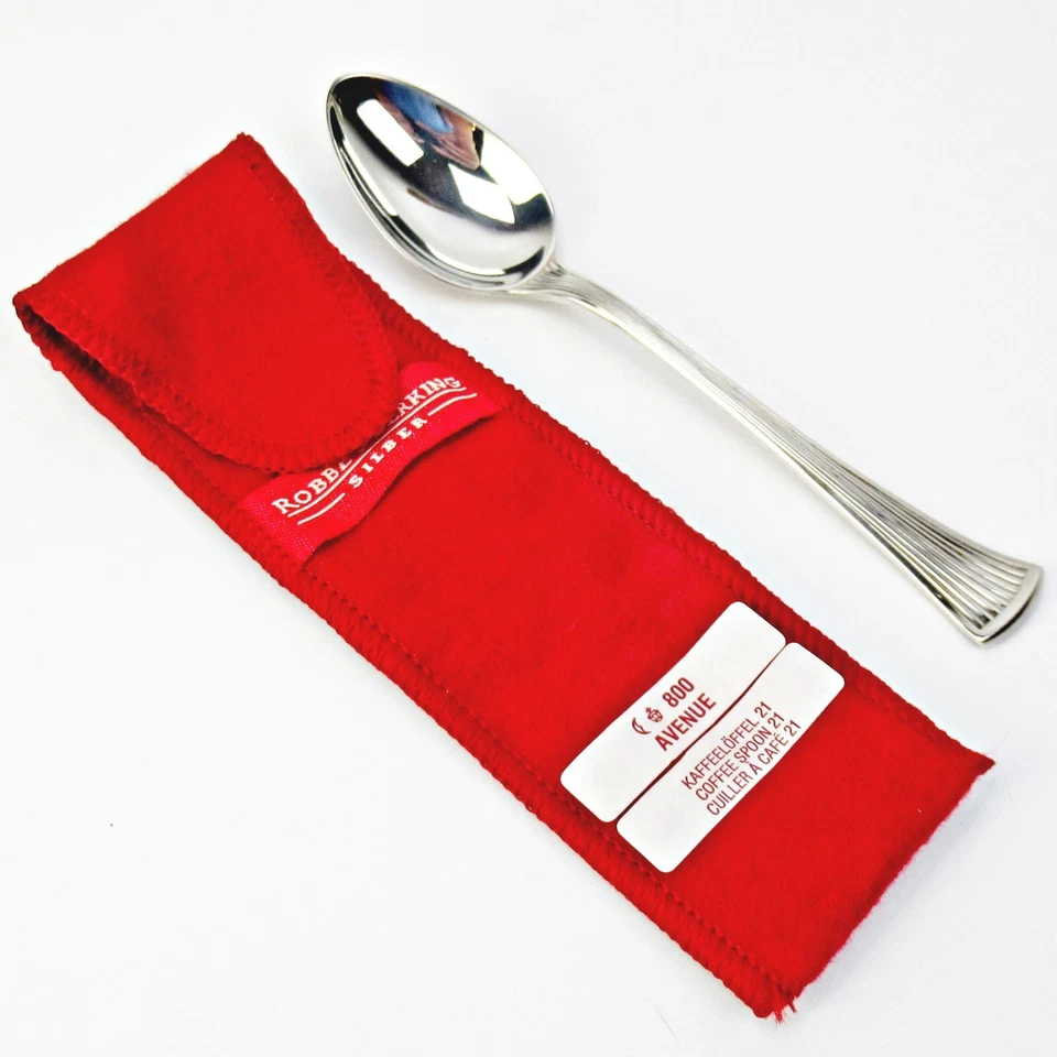 Robbe & Berking Kaffeelöffel Modell AVENUE 800er Silber Silver Coffee Spoon