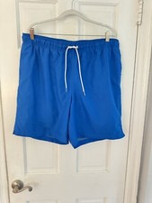 Lands End Swim Trunks Board Shorts w/ Brief Royal Blue Men's  XL  40-42 