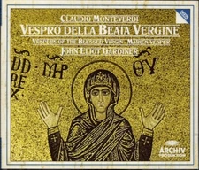 2CD John Eliot Gardiner - Monteverdi Vespro Della Beata Virgine PDO USA Archiv