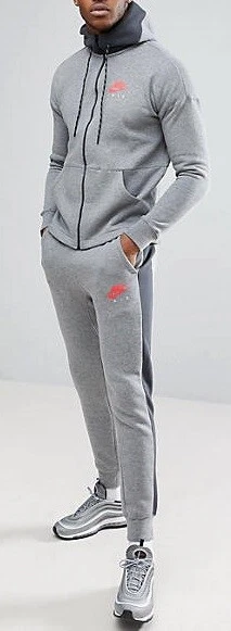 Nike Men's Fleece Workout Suit Jogging Suit Grey 861628-091 | eBay