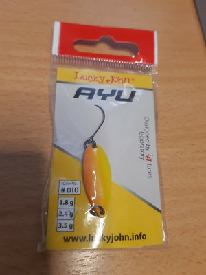 NEU Lucky John AYU Angel Löffel Köder Haken 2.4g ORANGE GELB für Barsch Forelle