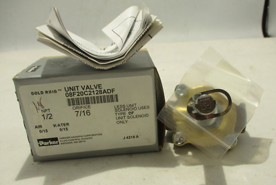 NEW PARKER 08F20C2128ADF SOLENOID VALVE 1/2NPT 2-WAY LESS COIL