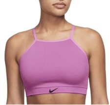 Nike Women's Indy Seamless Ribbed Light-Support Non-Padded Sports Bra Large