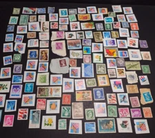 Vintage International Stamp Lot (H1) -Mixed On/Off Paper (US, Spain, Canada, +)