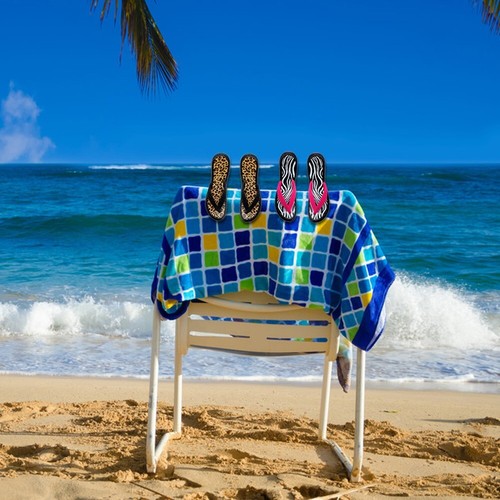 Clips de toalla de playa para sillas crucero ropa de plástico colgante clavijas chanclas - Imagen 7 de 8