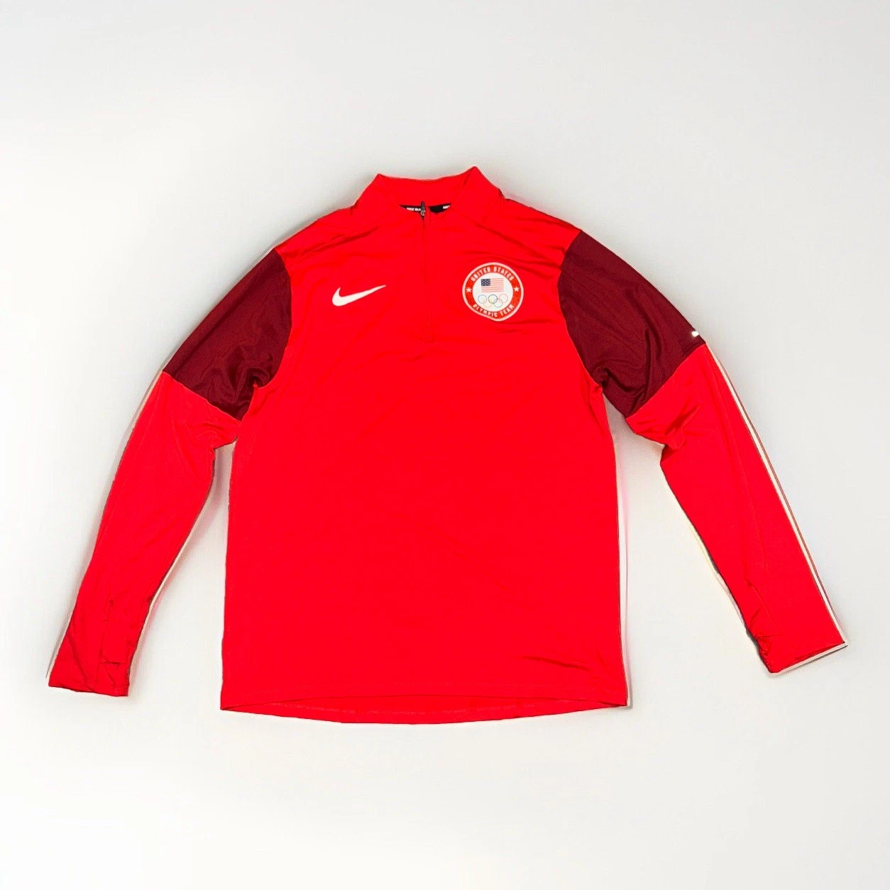 Nike Running USA Olympics Dri-Fit Long Sleeve Pullover Top Men Medium DH5129-611