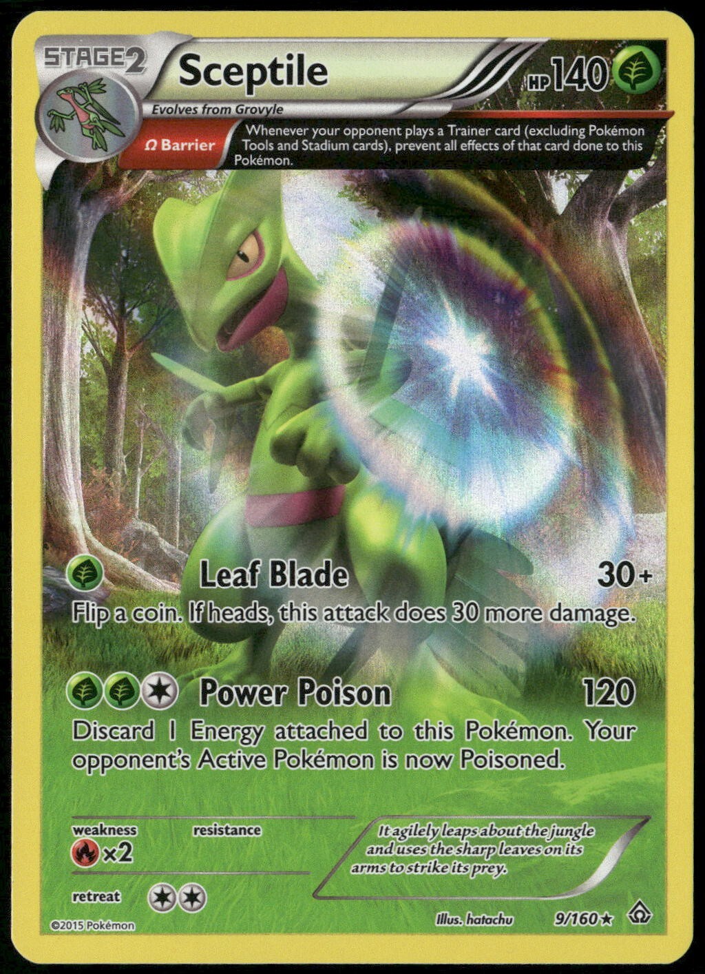 Sceptile 9/160 XY Primal Clash Holo Rare Pokemon Card Near Mint-1