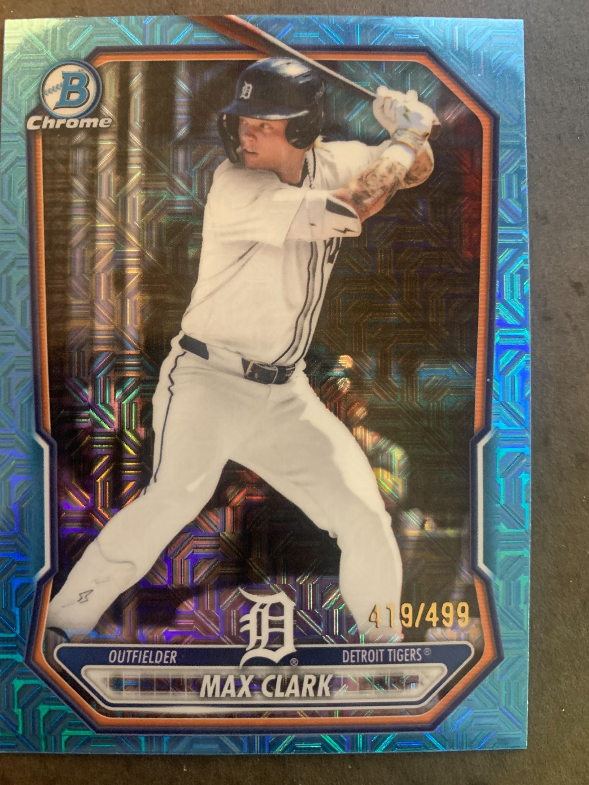 2026 Bowman Chrome MAX CLARK Sky Blue /499 Mojo Refractor #BCP-2