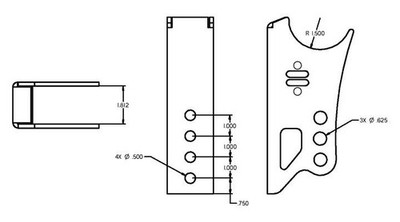 Ridetech Suspension Trailing Arm Bracket