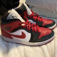 Nike Air Jordan 1 Mid Women's sneakers in the Red/White/Black Size 10