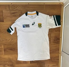 SOUTH AFRICA 2015 WORLD CUP RUGBY UNION SHIRT JERSEY ASICS SIZE L