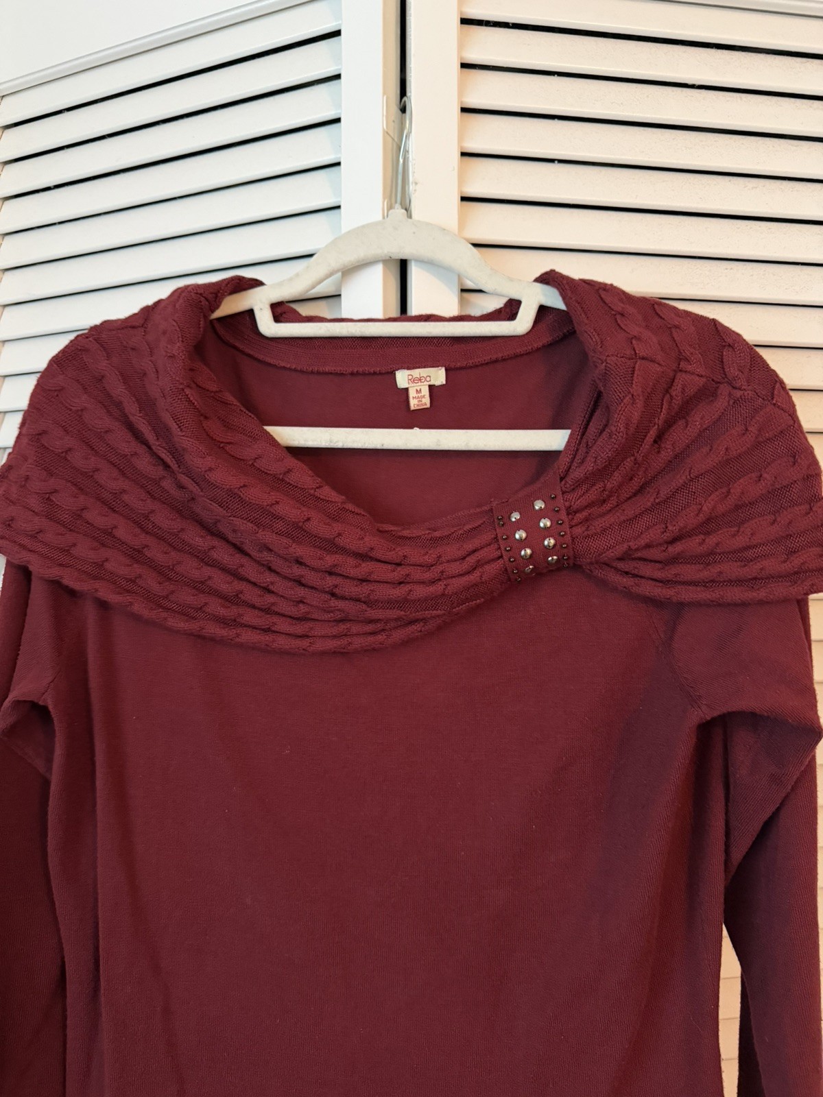 Reba McEntire Black Sweater with embellishment Size M